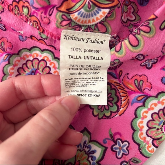 Kohinoor Pakastani Designer Open Back Pink & Gold Maxi Dress Size M Maximalist - Picture 11 of 12